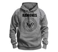 Tee Shack Grey The Ramones Seal offiziell Männer Kapuzenpullover (Large)