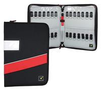 tee-uu KEYSAFE XL Single | Schlüsselmappe | 28 Schlüssel-Halter | abnehmbare Schlüssel-Clips | Beschriftungsfelder mit Druckvorlage | Lanyard | Reißverschluss mit Öse zum Plombieren