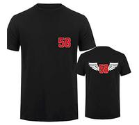 Teec 58 Super Sic Marco Simoncelli Mens T Shirt Man Moto Gp Tee Clothes Cotton Short Double Sides Print Mens T Shirt Man Tops Size S