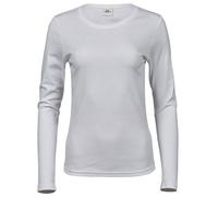 TeeJays Damen Shirt Langarm enger geschnitten Bio - Baumwolle bis 3XL Weiß S