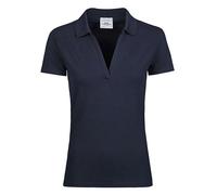 TeeJays Damen Stretch Polo Shirt Kurzarm Bio - Baumwolle Navy S