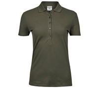 TeeJays Damen Stretch Polo Shirt Kurzarm Bio - Baumwolle neue Farben Dunkelgrün XL
