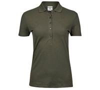 TeeJays Damen Stretch Polo Shirt Kurzarm Bio - Baumwolle neue Farben Dunkelgrün XXL