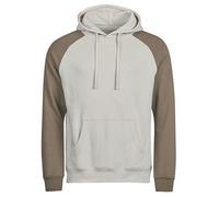 TeeJays Herren Hoodie Kapuzenpullover Sweater Two Tone Bio - Baumwolle bis 3XL Hoody Grau/Dunkelgrau 2XL(XXL)