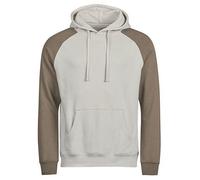 TeeJays Herren Hoodie Kapuzenpullover Sweater Two Tone Bio - Baumwolle bis 3XL Hoody Grau/Dunkelgrau L