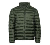 TeeJays Leichte wattierte Jacke mit mit Stehkragen vereinzelt r. 5XL Pufferjacke Dunkelgrün S