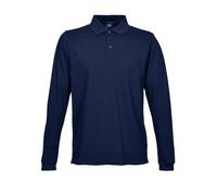 TeeJays Luxury Stretch Langarm Long Sleeve Poloshirt Polo Navy L