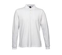 Tee Jays Herren Luxus Stretch Piqué Polo langarm 1406 white L