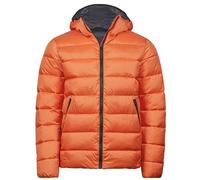 TeeJays Steppjacke Herren Unisex Wattierte Jacke mit Kapuze und Seitentaschen Orange (Dusty) L