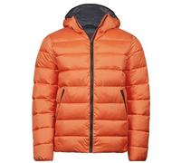 TeeJays Steppjacke Herren Unisex Wattierte Jacke mit Kapuze und Seitentaschen Orange (Dusty) M