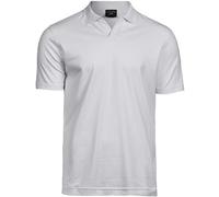 TeeJays Stretch Herren Polo Shirt Kurzarm V - Ausschnitt Bio - Baumwolle Weiss M
