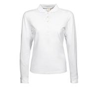 Tee Jays Ladies' Luxury LS Stretch Polo-White-2XL
