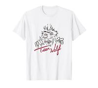 Teen Wolf Retro Vintage Eighties Werewolf Line Art Logo T-Shirt