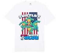 Teenage Mutant Ninja Turtles 4th of July Turtley USA Flag Comfort Colors Adult Heavyweight T-Shirt