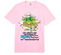 Teenage Mutant Ninja Turtles 4th of July USA Flag Pizza Font Comfort Colors Adult Heavyweight T-Shirt