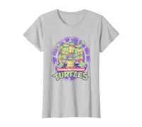 Teenage Mutant Ninja Turtles 80's Distressed Group Shot T-Shirt, Damen, Silber, XL