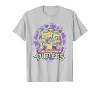 Teenage Mutant Ninja Turtles 80's Distressed Group Shot T-Shirt, Herren, Silber, S