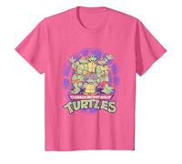 Teenage Mutant Ninja Turtles 80's Distressed Group Shot T-Shirt, Kinder, Rosa Meliert, 116