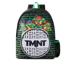 Teenage Mutant Ninja Turtles Kinderrucksack in Schwarz und Grün | TMNT Sewers Taschentasche mit verstellbaren Trägern | Cartoon-Charakter-Schulrucksack