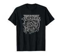 Teenage Mutant Ninja Turtles Line Art Group Shot T-Shirt