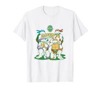 Teenage Mutant Ninja Turtles Pizza Party Neon Graphic T-Shirt, Herren, Weiß, 5XL