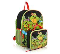 Teenage Mutant Ninja Turtles Rucksack mit Lunchbox für Jungen | Isolierte Lunchtasche Lunchbox für Jungen Mädchen Kleinkinder | Teenage Mutant Ninja Turtles Grüner Rucksack für Schule und
