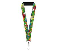 Teenage Mutant Ninja Turtles Unisex Erwachsene Schlüsselband - 2,5 cm Classic Tmnt Action Posen/Action Bubbles Do Schlüsselanhänger, mehrfarbig, Einheitsgröße US