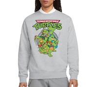 Teenage Mutant Ninja Turtles Unisex TMNT Group Crew Sweatshirt, Athletic Heather, XL