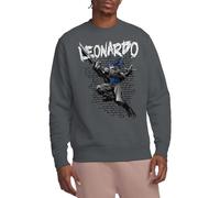 Teenage Mutant Ninja Turtles Unisex TMNT Leonardo Crew Sweatshirt, anthrazit, L