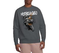 Teenage Mutant Ninja Turtles Unisex TMNT Michelangelo Crew Sweatshirt, anthrazit, L