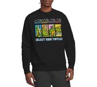 Teenage Mutant Ninja Turtles Unisex TMNT Select Your Turtles Crew Sweatshirt, Schwarz, M