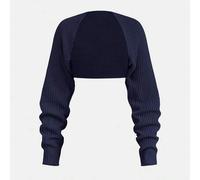 Teenager Teenager Mädchen Mädchen Marineblau/Kurz/Gerippter Stoff/Gestrickt/Strukturiert/Vielseitig Lässig Kurze Herbst Strickjacke/Sonne/Alltagsbekle