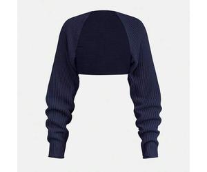 Teenager Teenager Mädchen Mädchen Marineblau/Kurz/Gerippter Stoff/Gestrickt/Strukturiert/Vielseitig Lässig Kurze Herbst Strickjacke/Sonne/Alltagsbekle