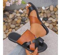 Teens' Sommer Neue Schwarz & Weiß Kontrast Kreuzriemen Flache Slide Sandalen, Unisex Studenten Vielseitige Mode Lässig Offene Zehe Zweifarbige Urlaubs