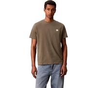 Calvin Klein Jeans Regular Fit T-Shirt aus reiner Baumwolle in Khaki, Größe M