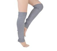 TeeYee Damen Stulpen Beinwärmer Winter Beinstulpen Strumpf Grau