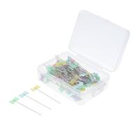 TEHAUX 100 Stück Bunte Schmetterlings Stecknadeln aus Stahl und Kunststoff mit Kasten Nähzubehör für Basteln Dekoration und Brautsträuße