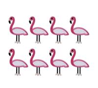TEHAUX 12 Stück Bestickte Aufnäher Flamingo Stoffaufkleber zum Aufbügeln aus Stoff für Kleidung und Schuhe Dekorativ und Abdecken von Löchern bei Bühnenkostümen und Bastelprojekten