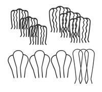TEHAUX 12 Stück Metall Haarkamm mit Gabelclips U form und Gezahnten Stiften Haarstyling Zubehör für Damen Haarklammern für Hochsteckfrisuren und Vintage Looks