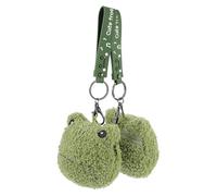 TEHAUX 2 Stück Münzbeutel aus PP Baumwolle mit Frosch Design Kleine Geldbörse für Kleingeld und Kopfhörer Leichter Schlüsselanhänger für Alltag und Reisen