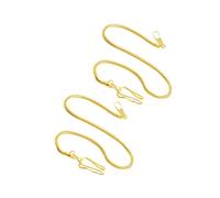 TEHAUX 2 Stück Taschenuhrkette 39mm Kupfer Schlangenkette Gold | Schlüssel und Uhrenhalter, Retro Design mit Glanzwirkung, Feine Verarbeitung