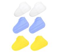 TEHAUX 3 Paar Silikon Überschuhe rutschfeste Schuhüberzieher Elastische Regenschutz Überschuhe Unisex Schuhschutz für Nasse Tage