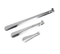TEHAUX 3 Stück Edelstahl Schuhlöffel 14,5cm 30cm 42cm Langlebiger Schuhanzieher für Leder und Sportschuhe Bequemes Anziehen ohne Bücken
