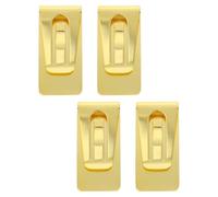 TEHAUX 4 Stück-Pack Schlanke Geldklammern aus Edelstahl Minimalistischer Geldscheinhalter und Kartenclip für Herren Kompakter Metallkartenhalter für Bargeld und Visitenkarten