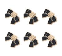 TEHAUX 6 Stück Metall Knöpfe mit Eleganter Schleifenform Dekorative Ersatzknöpfe für Pullover Hemden Strickjacken und Mäntel Mittlere Wiederverwendbar Modisch und Vielseitig Einsetzbar