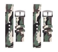 TEHAUX Camouflage Uhrenarmband aus Nylon 22mm 2 Stück Strapazierfähige Armbänder aus Canvas für Alltag und Freizeit