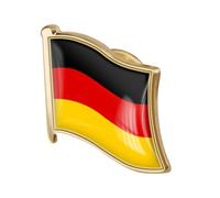 TEHAUX Deutschland Flagge Brosche Anstecknadel Metall 19x18mm Herren Krawattennadel Hutnadeln Kleidungszubehör