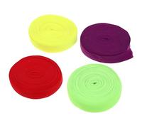 TEHAUX Flache Elastische Nylon Gummibänder 20mm 4 Stück in Neonfarben Verstärktes Strickband zum Nähen von Bekleidungsbündchen Selbstgemacht Nähzubehör für Kleidung und Hosen