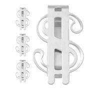 TEHAUX Geldklammern Schlank und Tragbar 4 Stück-Pack aus Edelstahl Minimalistischer Geldclip mit Kartenhalter für Büro und Freizeit Geeignet