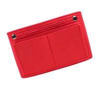 TEHAUX Großer Filz Taschenorganizer Einsatz 24X15X8cm Handtaschen und Tragetaschen Einsatz mit Mehreren Fächern Reißfest und Formstabil Roter Filz für Reise und Alltagstaschen